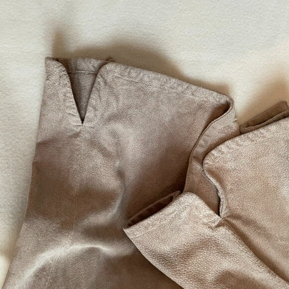 Utex Design suede shirt/jacket grey/sand tone women size L. Western - Picture 10 of 12